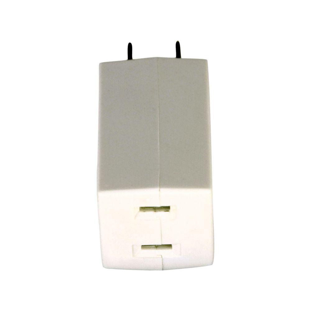 Cube Tap 3 Outlet 15A 125V Non-Pol WH