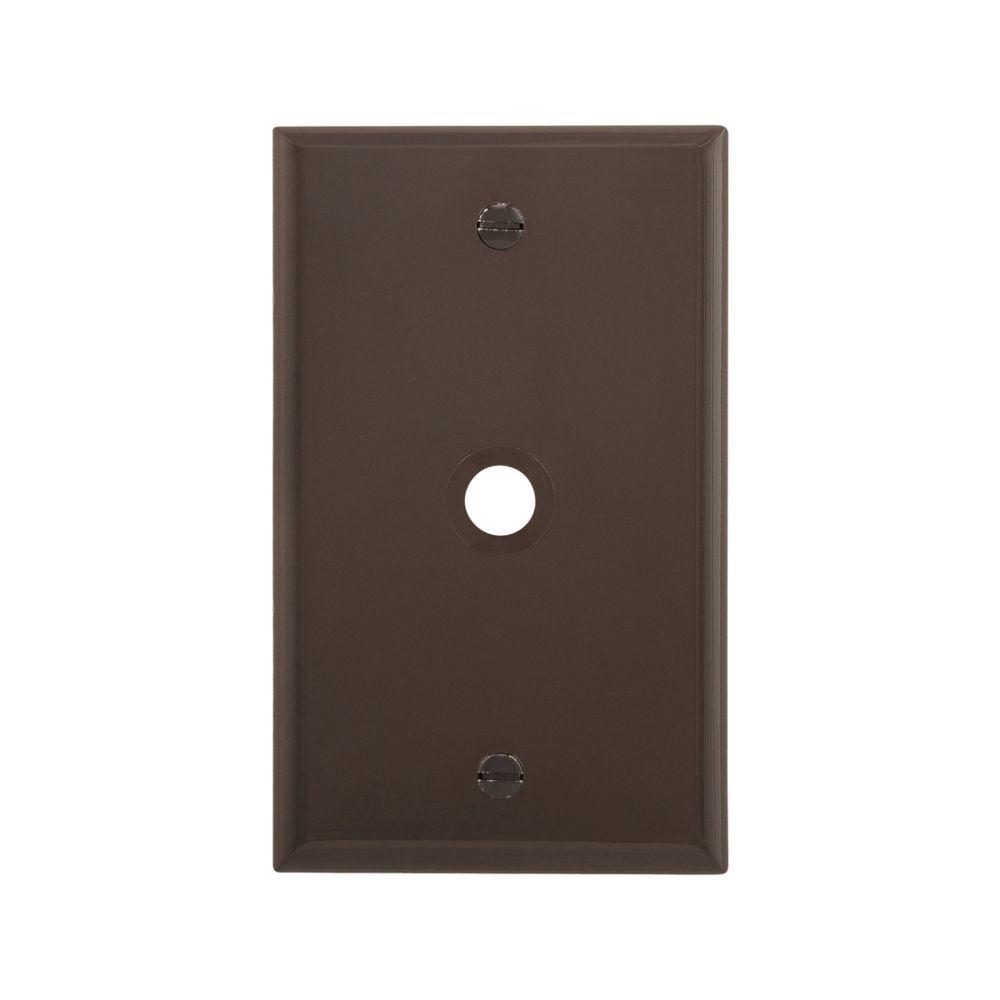 Wallplate 1G W/.375&#34; Hole Nylon Std BR