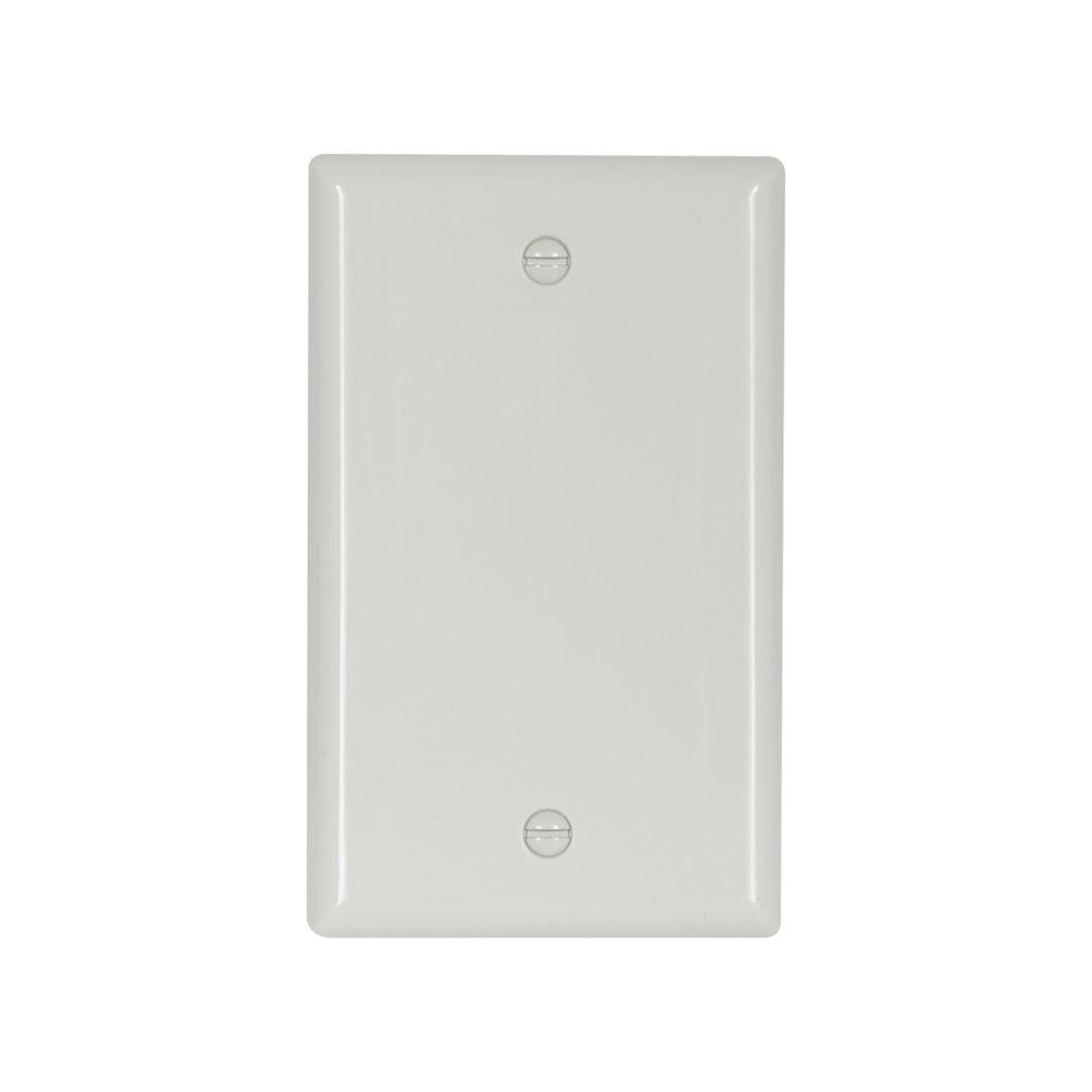 Wallplate 1G Blank Box Mnt Nylon Std WH