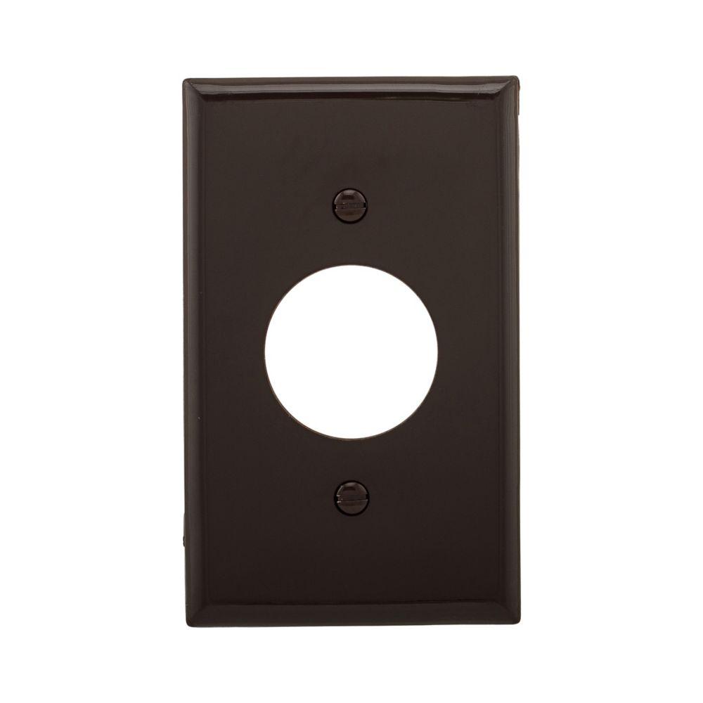 Wallplate 1G Single Recp Nylon Std BR