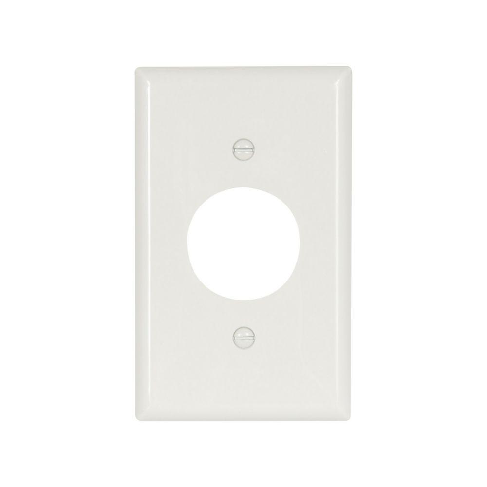 Wallplate 1G Single Recp Nylon Std WH
