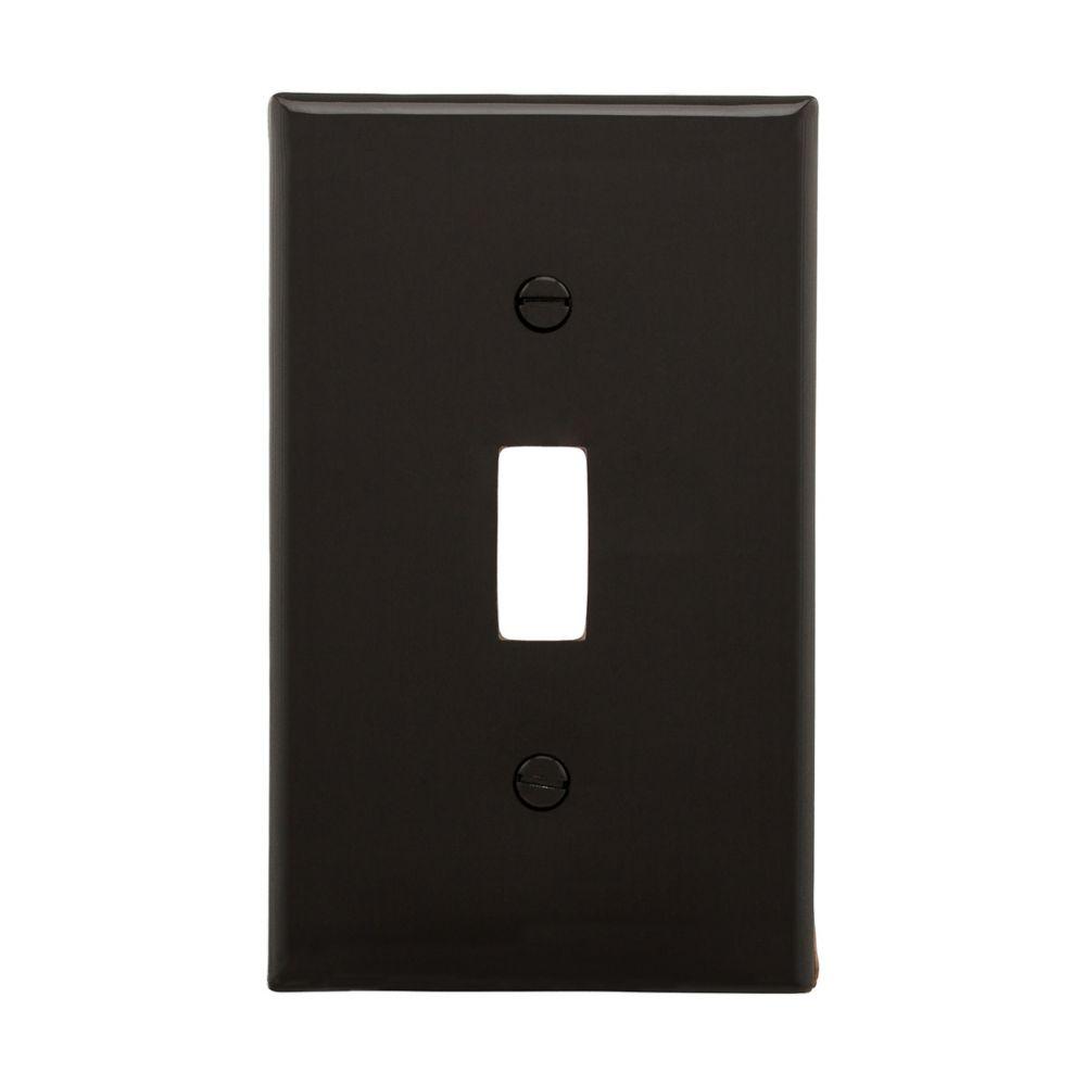 Wallplate 1G Toggle Nylon Std BK