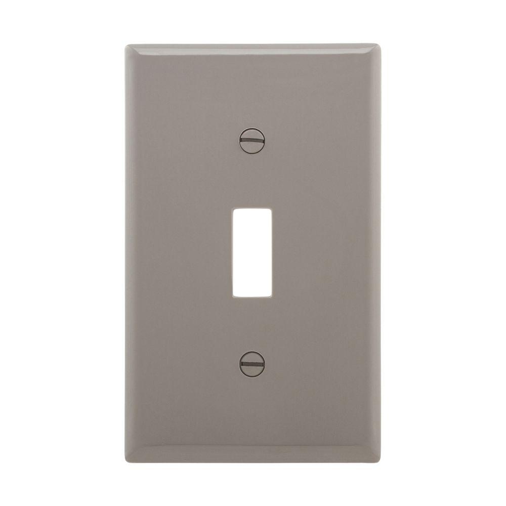 Wallplate 1G Toggle Nylon Std GY