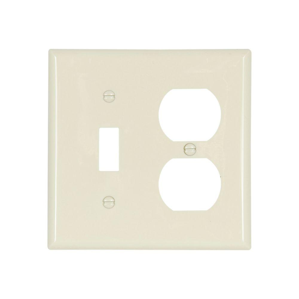 Wallplate 2G Toggle/Duplex Nylon Std AL