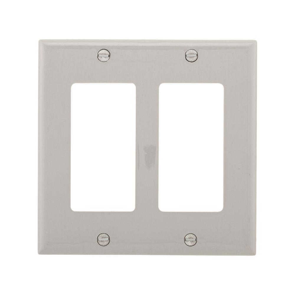 Wallplate 2G Decorator Nylon Std GY