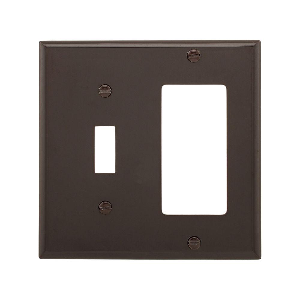 Wallplate 2G Toggle/Deco Nylon Std BR