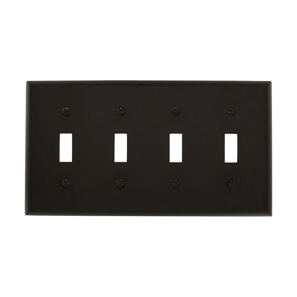Wallplate 4G Toggle Nylon Std BK