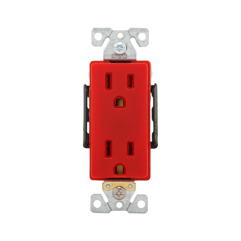 Recp Deco Dup15A125V2P3W B/Swire BrSt RD