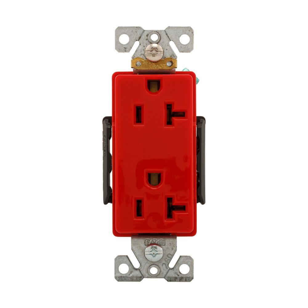 Recp Deco Dup20A125V2P3W B/Swire BrSt RD