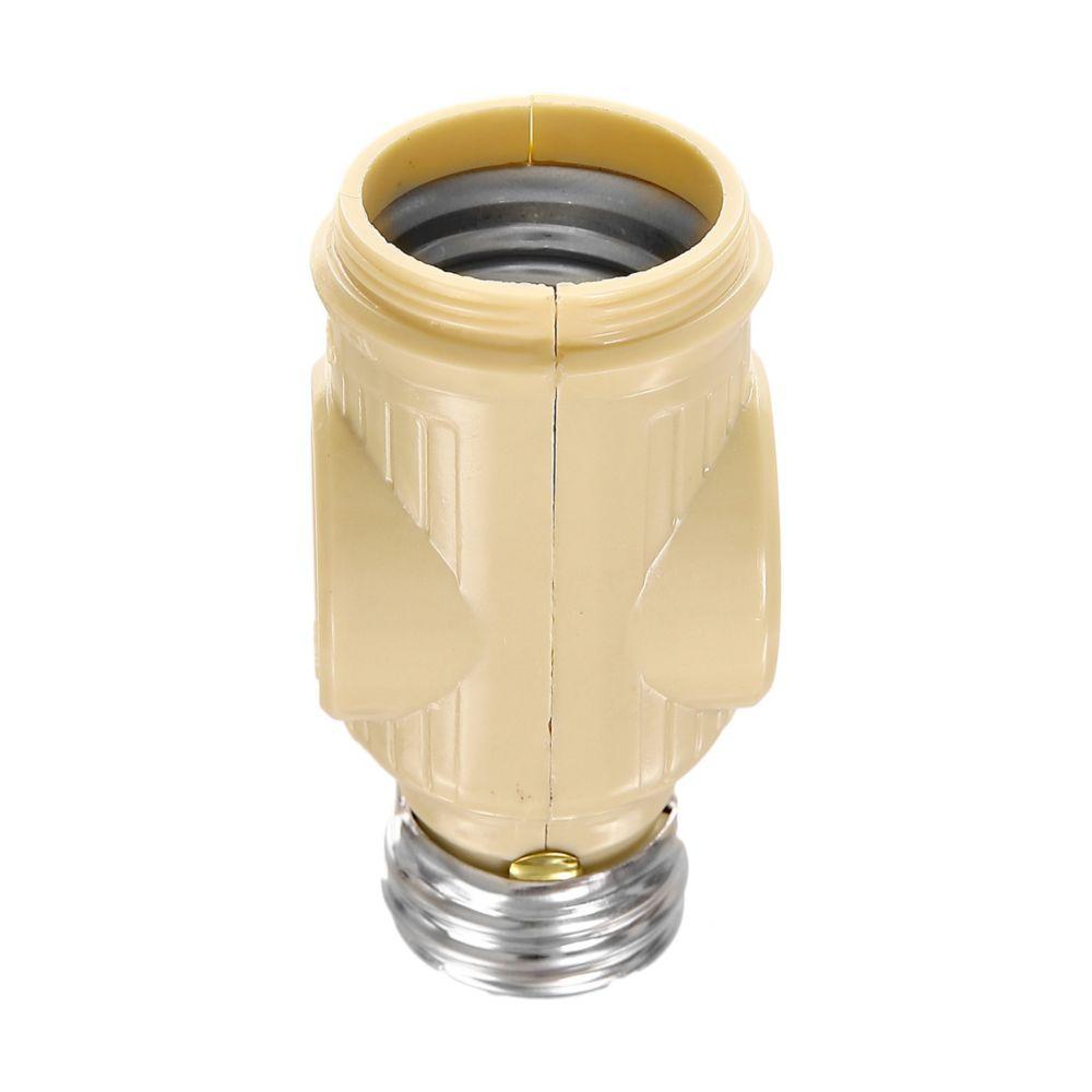 Socket Adap Med Base W/2Recp Keyless IV