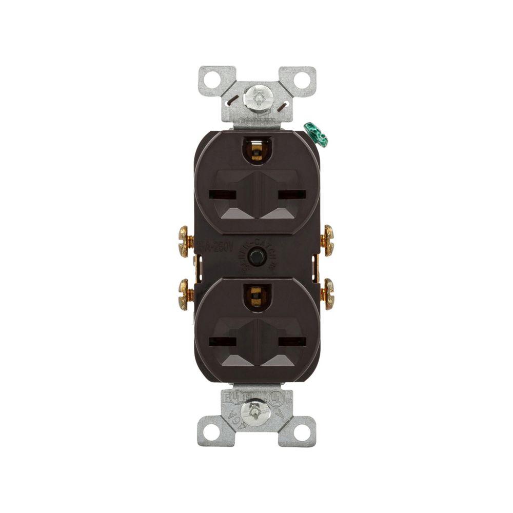Recp Duplex 15A 250V 2P3W Str Swire BR