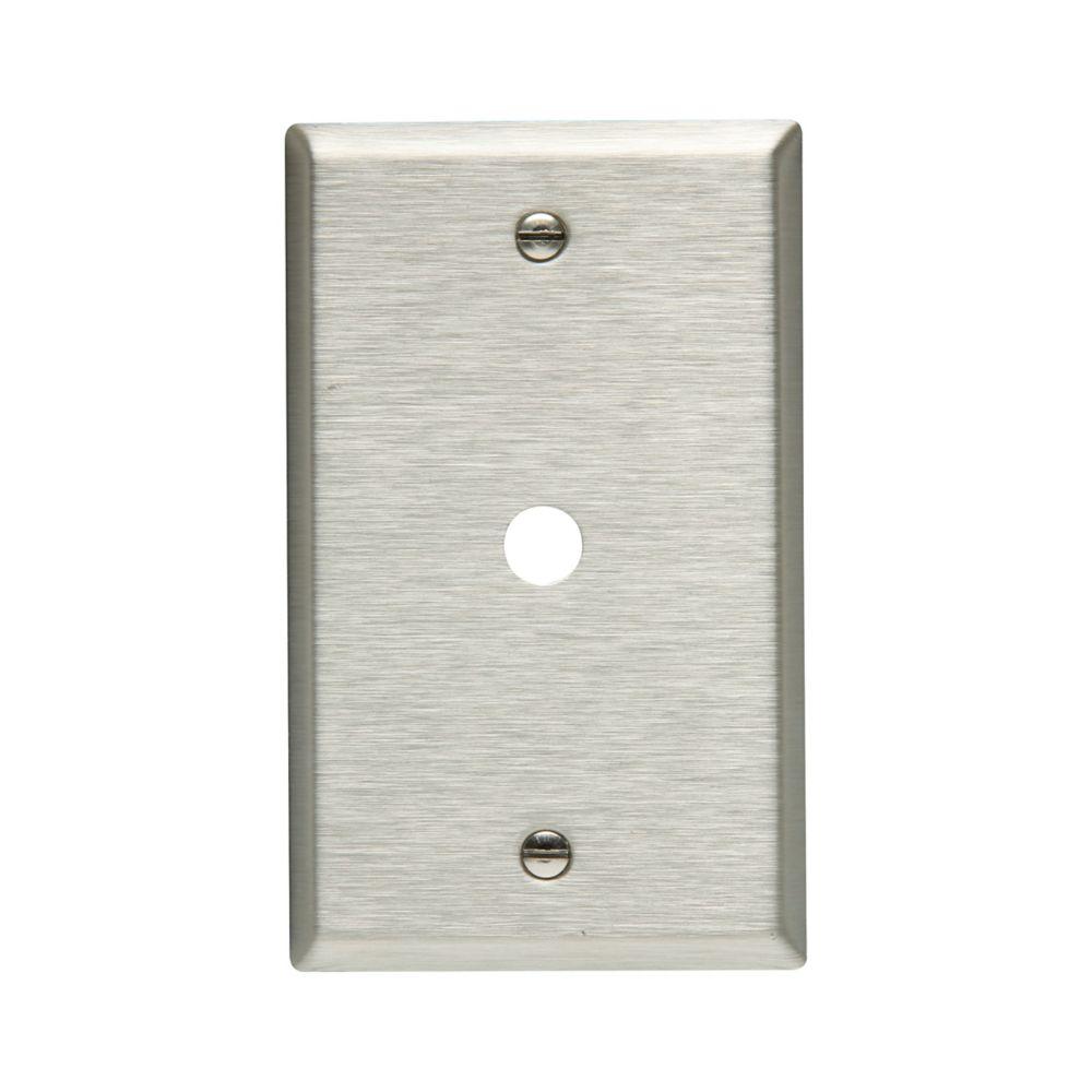 Wallplate 1G with .375&#34; Hole Std SS