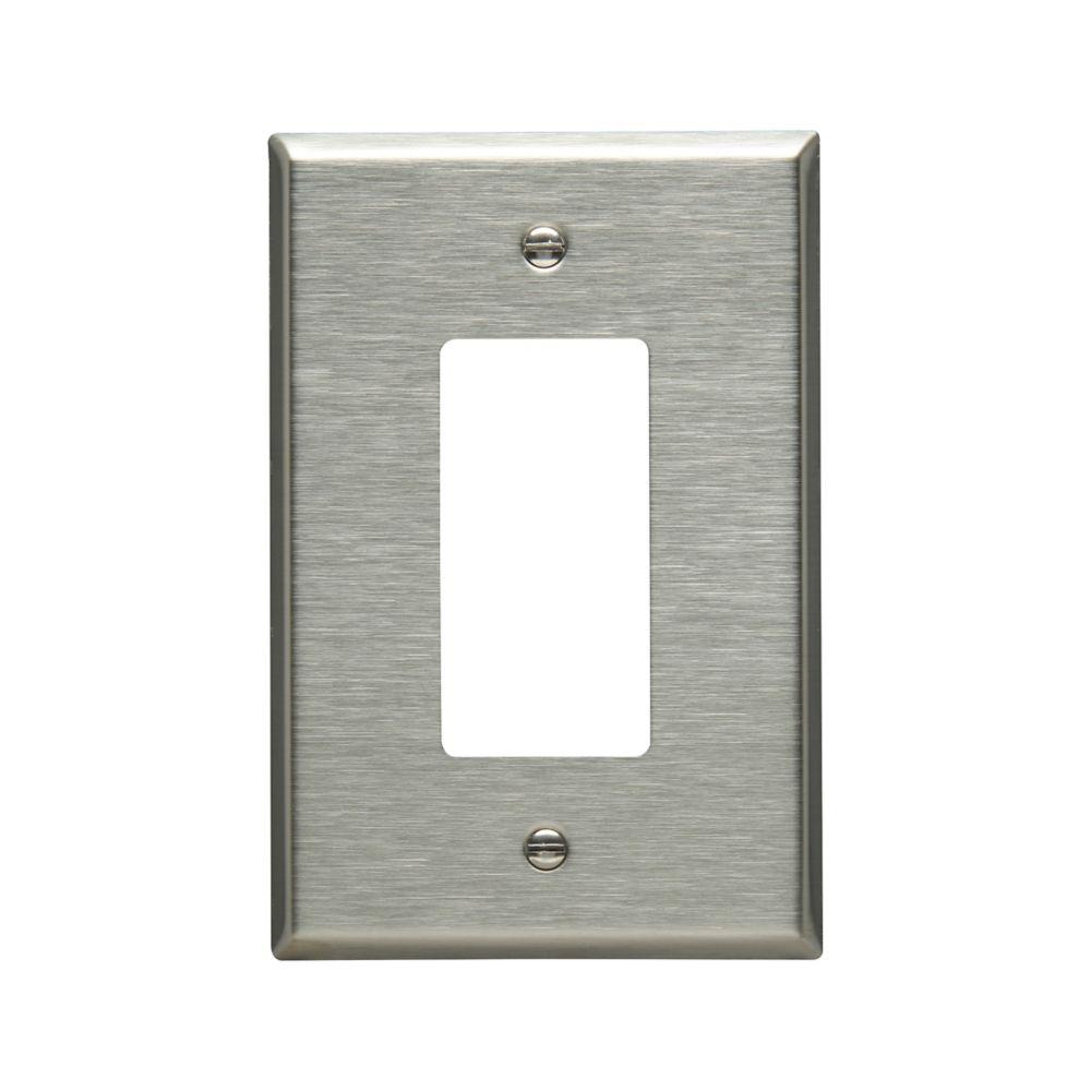 Wallplate 1G Decorator Oversize SS