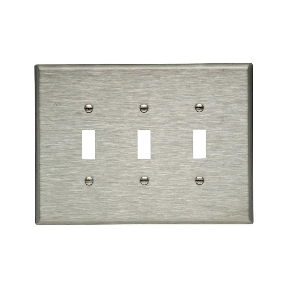 Wallplate 3G Toggle Oversize SS
