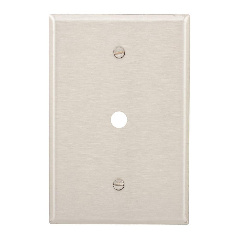 Wallplate 1G with .375&#34; Hole Oversize SS