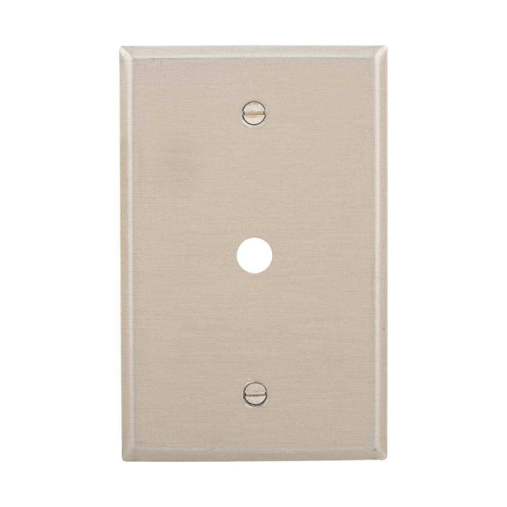 Wallplate 1G with .375&#34; Hole Mid SS