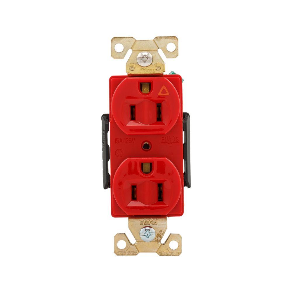 Recp Dup IG 15A125V2P3W BrassStrp B&S RD