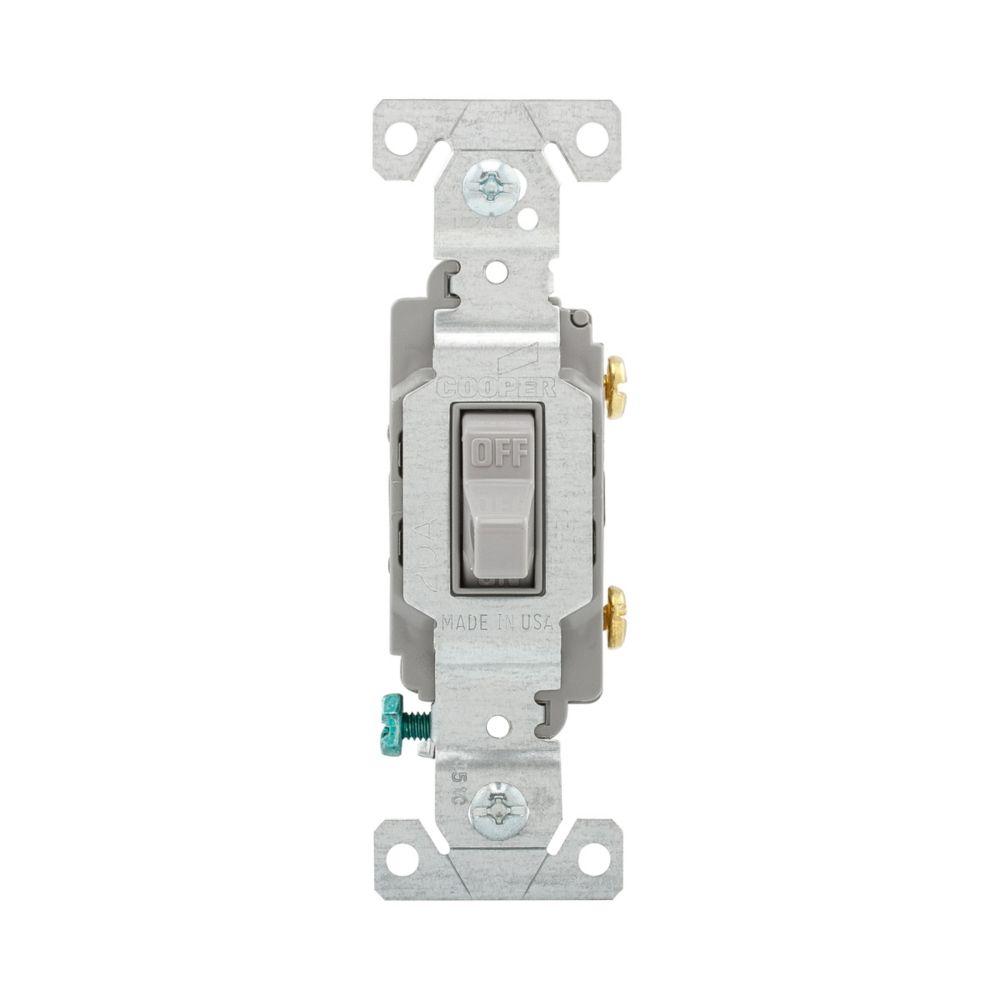 Switch Toggle SP 20A 120/277V Swire GY