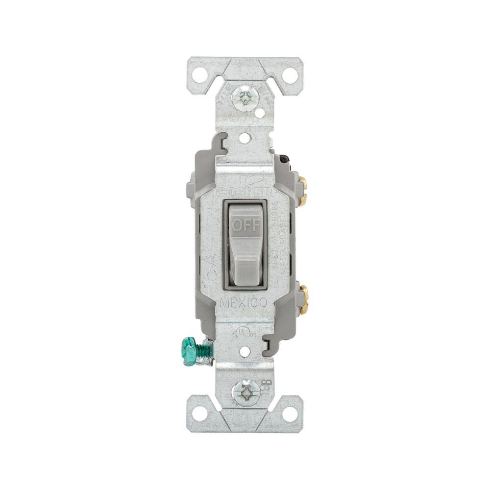 Switch Toggle SP 15A 120/277V B/Swire GY