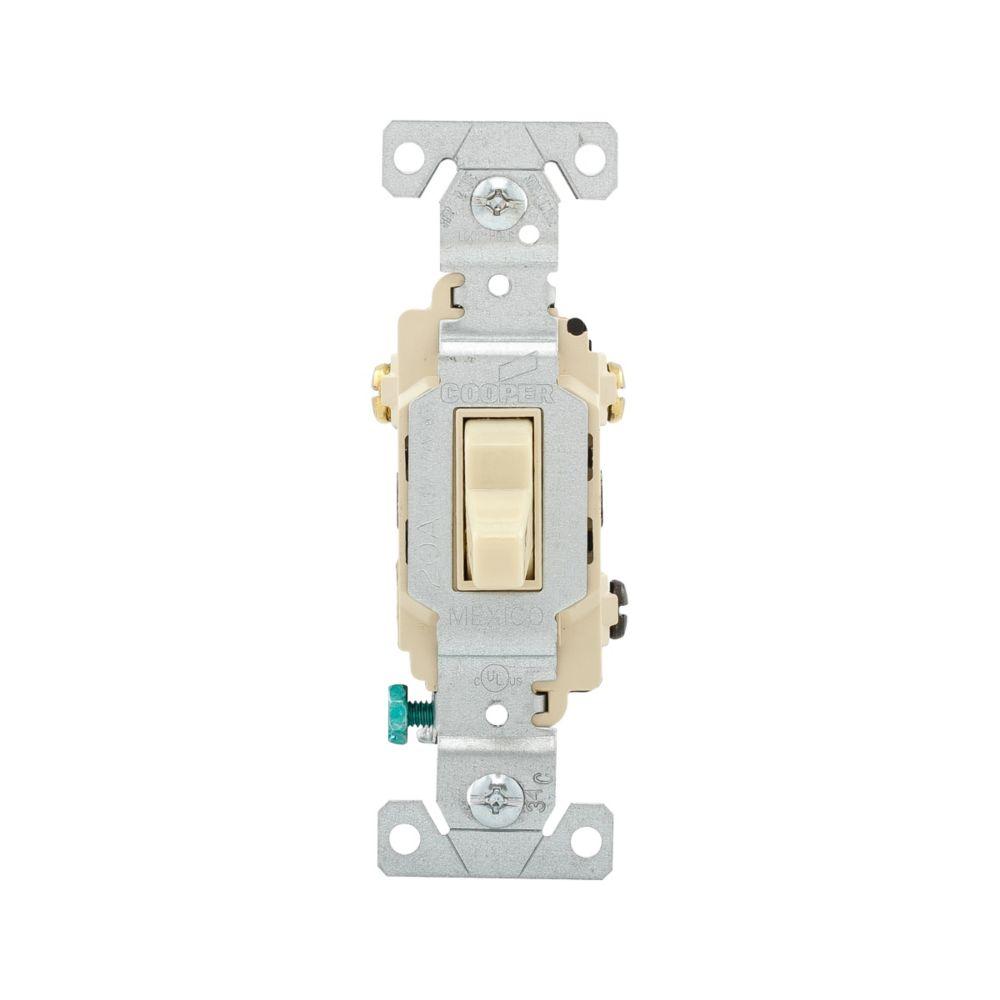 Switch Tog 3Way 20A 120/277V B/Swire IV