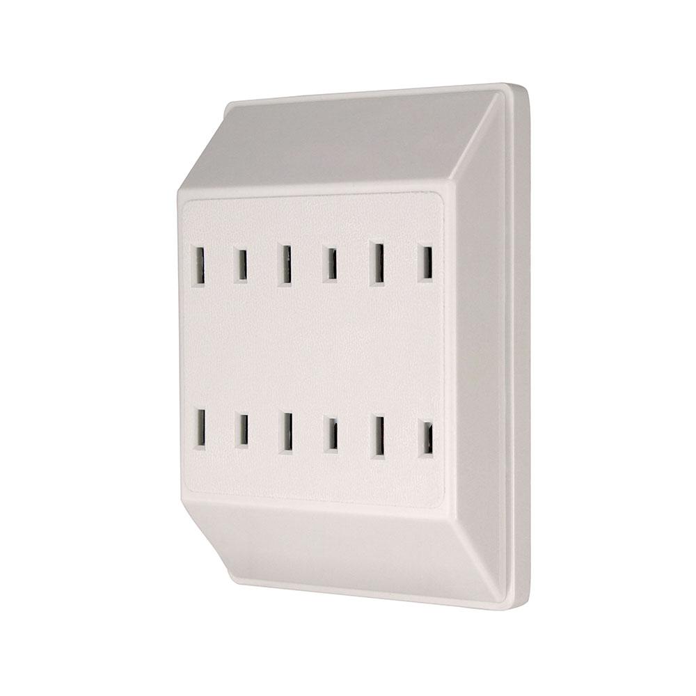 Tap 6 Outlet 15A 125V 2P2W Polarized WH