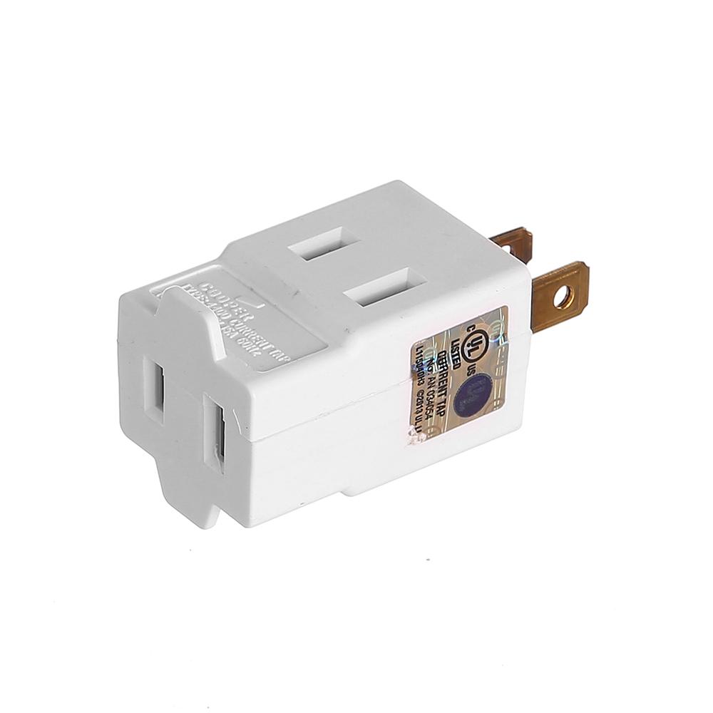 Cube Tap 3 Outlet 15A 125V 2P2W Pol WH