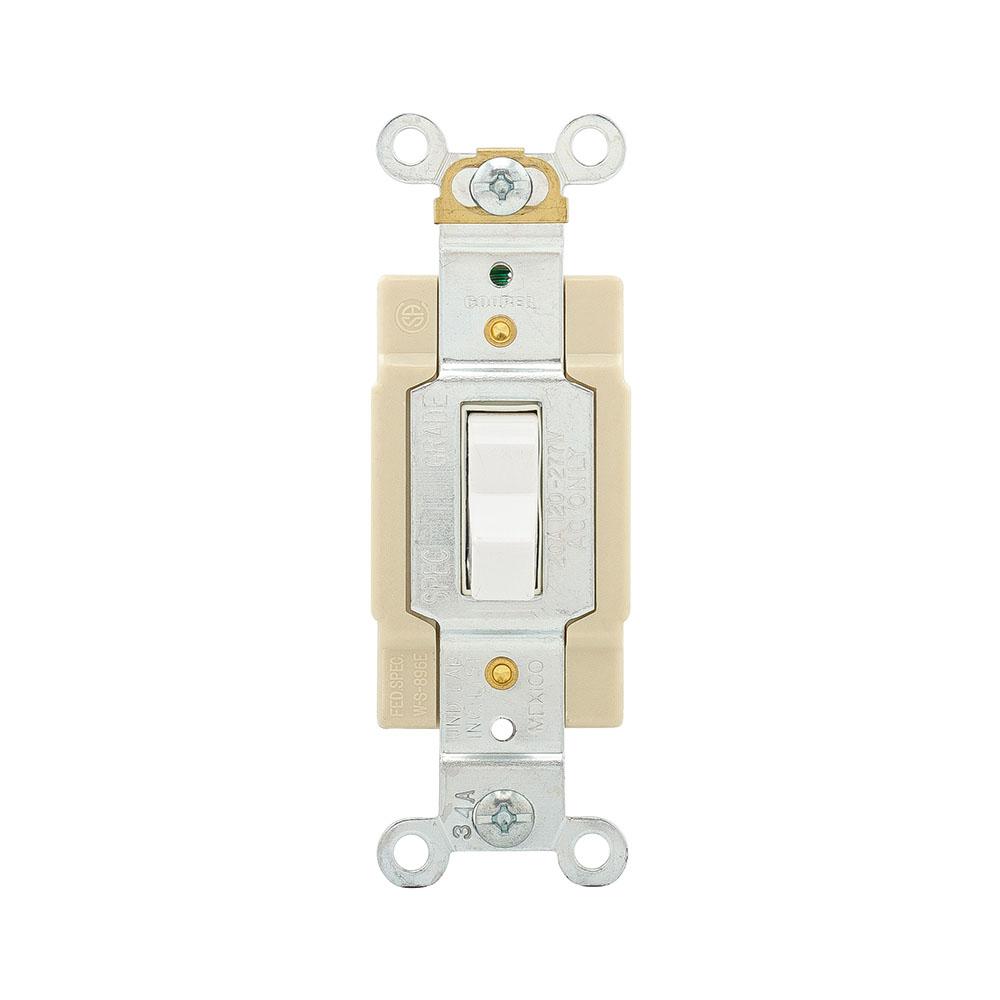 Switch Tog 4Way 20A 120/277V B/Swire WH