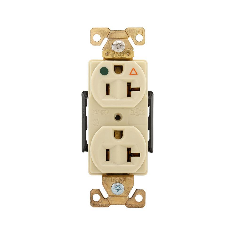 Recp HG IG Dup 20A 125V 2P3W Str B&S IV