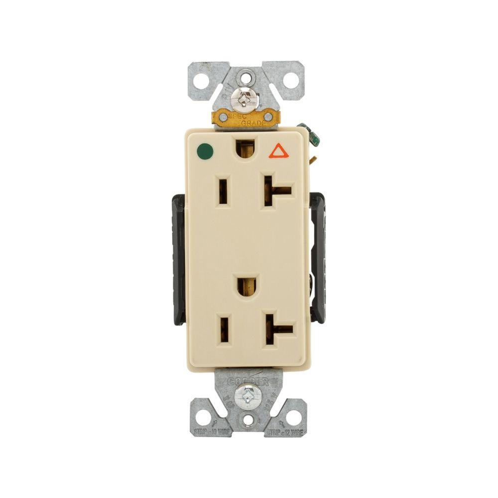 Recp HG IG Deco Dup 20A125V 2P3W B&S IV