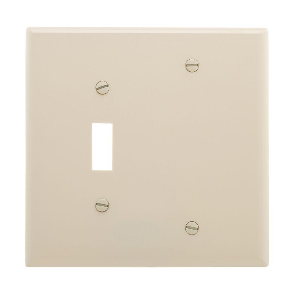 Wallplate 2G Toggle/Blank Poly Mid LA