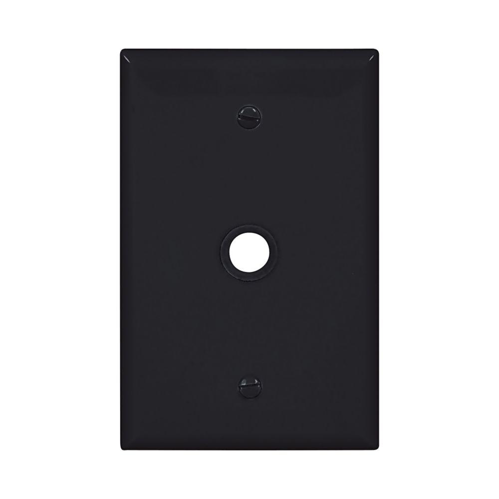 Wlplt 1GTel/Coax.406&#34;Hole Poly Mid Bx BK