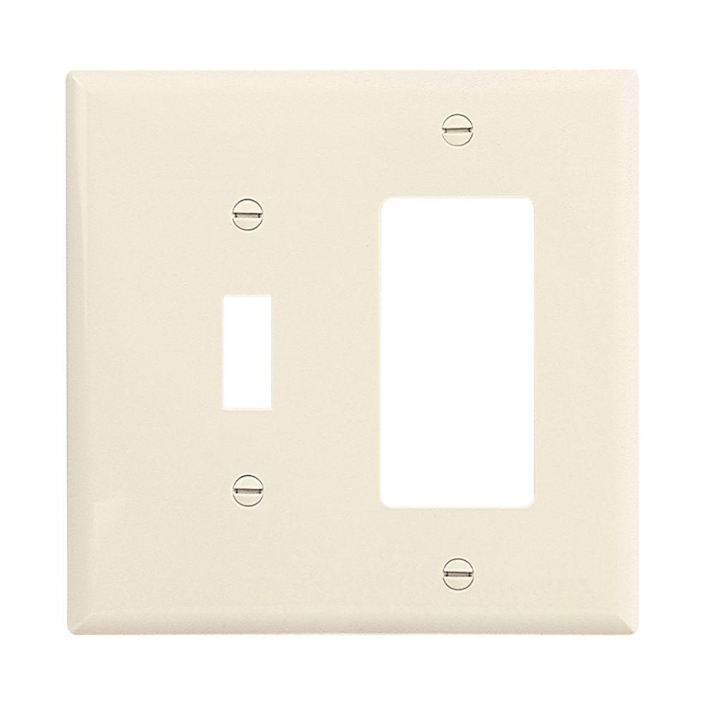 Wallplate 2G Toggle/Deco Poly Mid LA