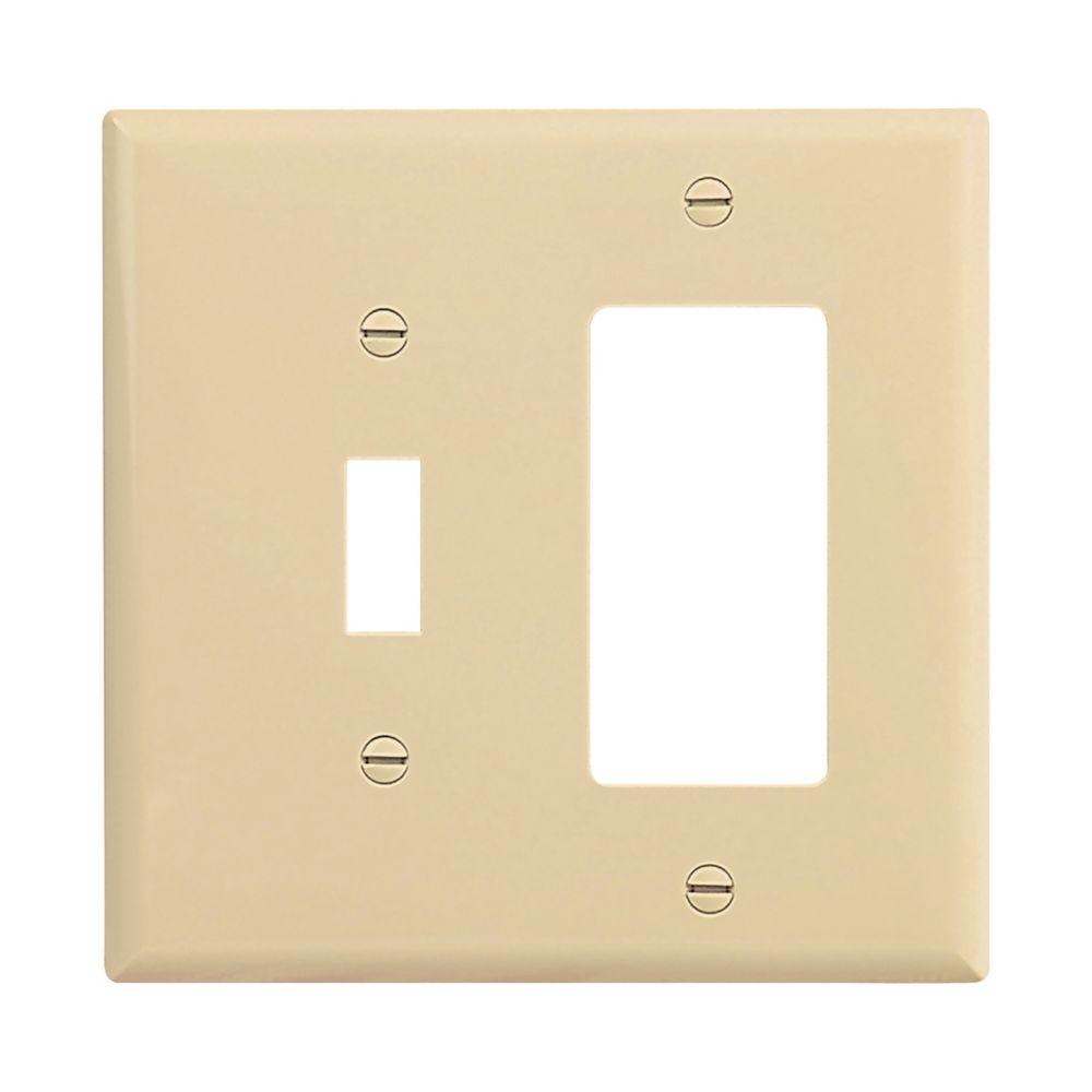 Wallplate 2G Toggle/Deco Poly Mid IV