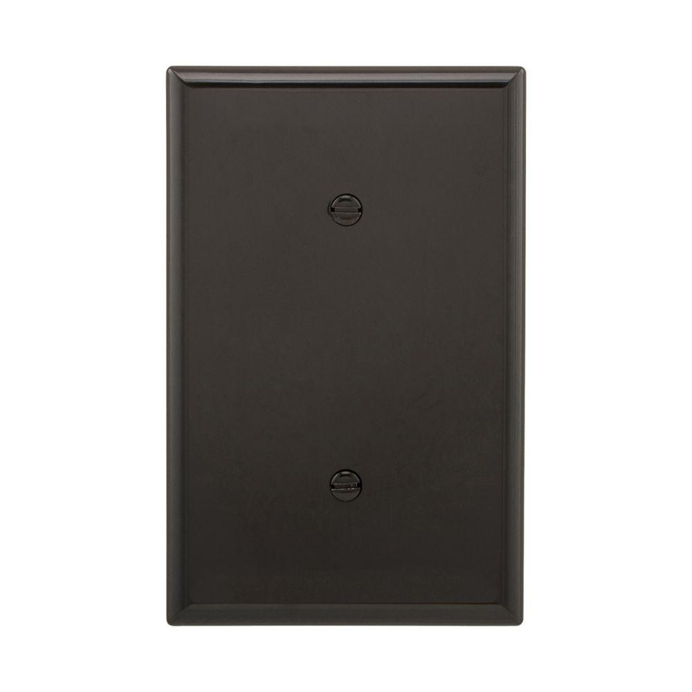 Wallplate 1G Blank Strap Mount Mid BK