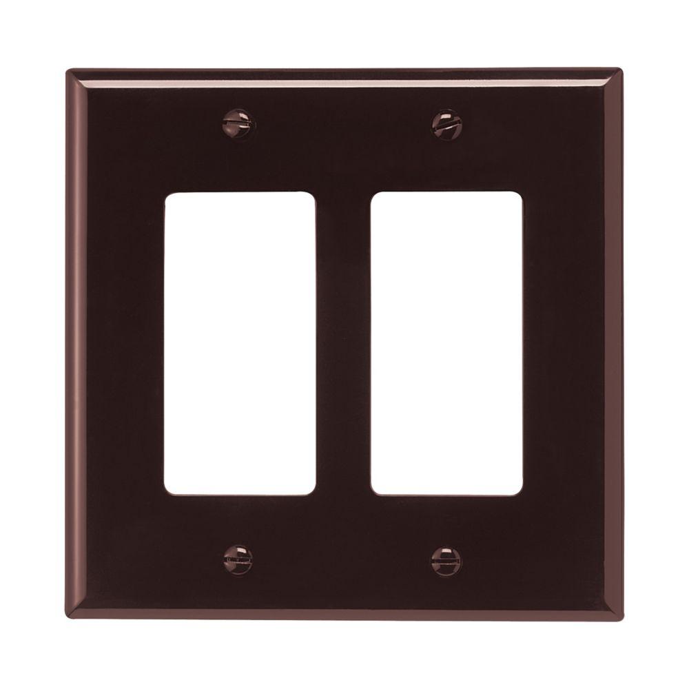 Wallplate 2G Decorator Poly Mid BR