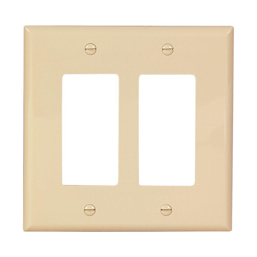 Wallplate 2G Decorator Poly Mid IV