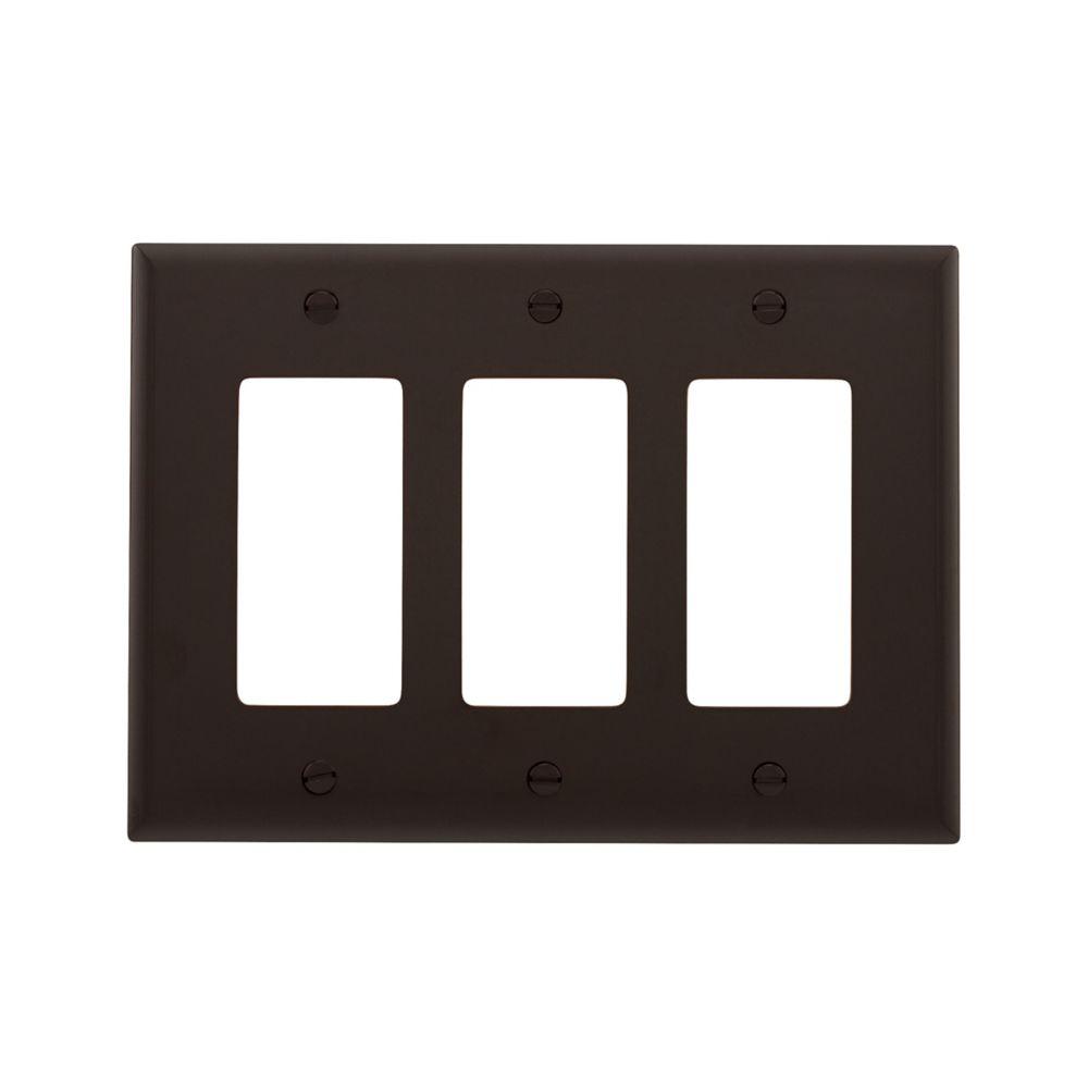 Wallplate 3G Decorator Poly Mid BR