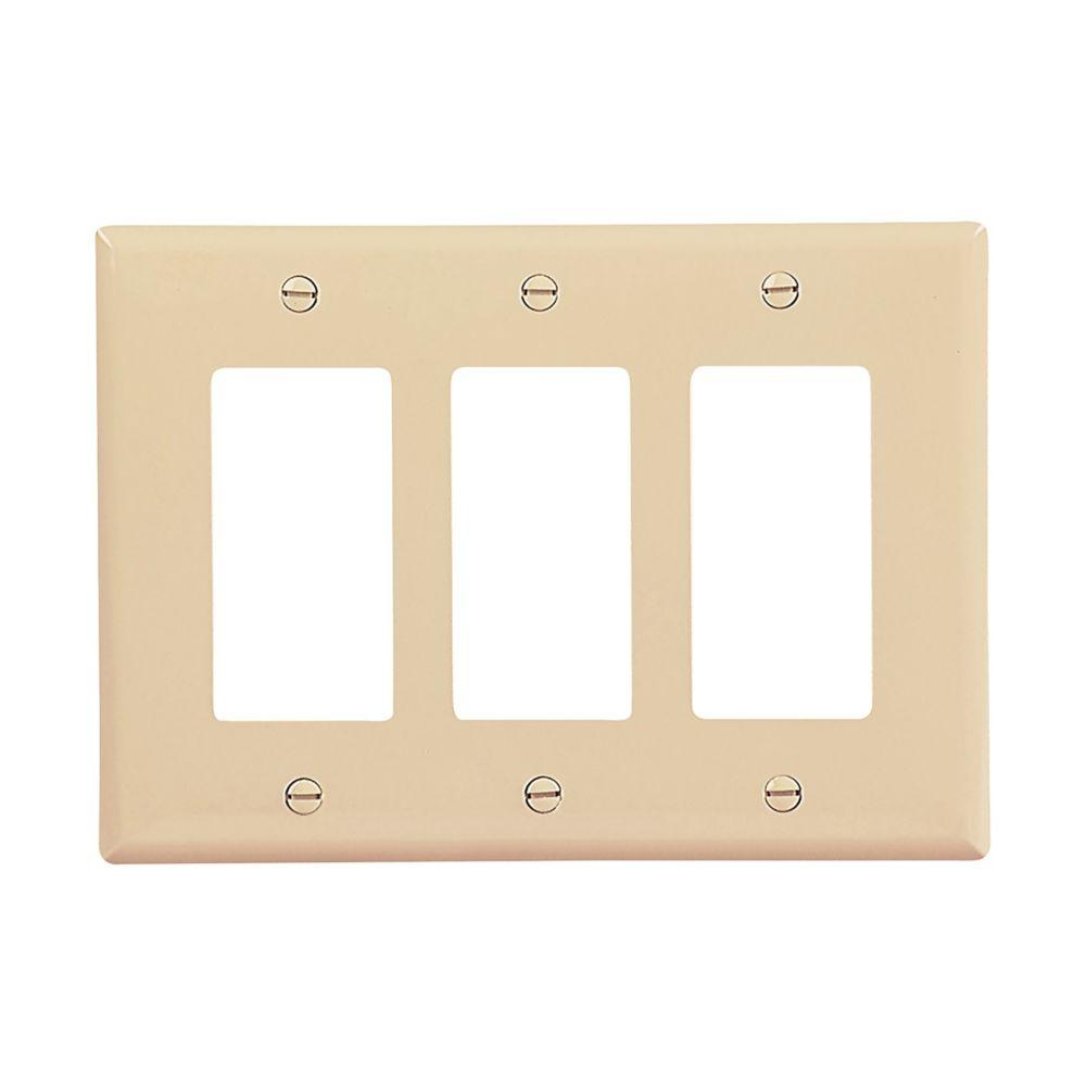 Wallplate 3G Decorator Poly Mid IV