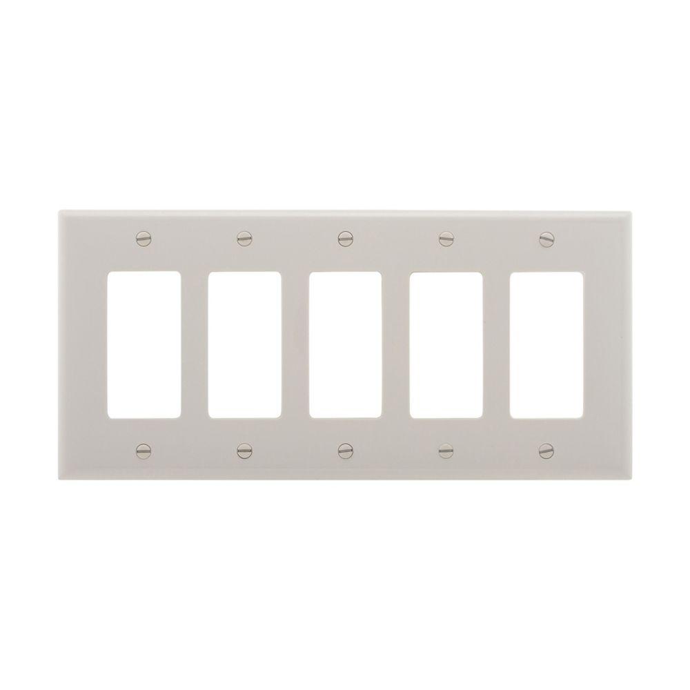 Wallplate 5G Decorator Poly Mid WH