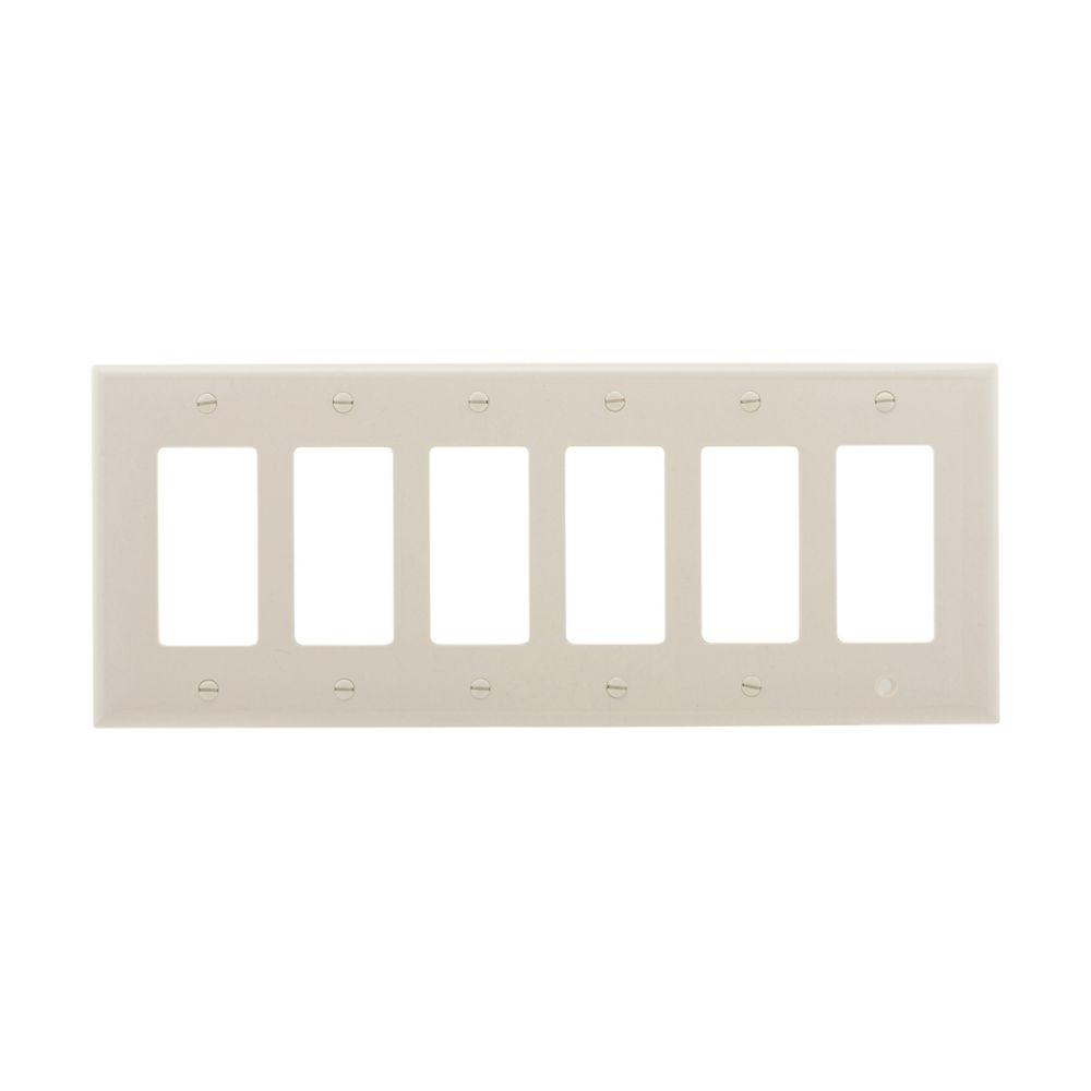Wallplate 6G Decorator Poly Mid LA