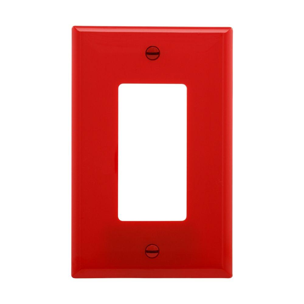 Wallplate 1G Decorator Poly Mid RD
