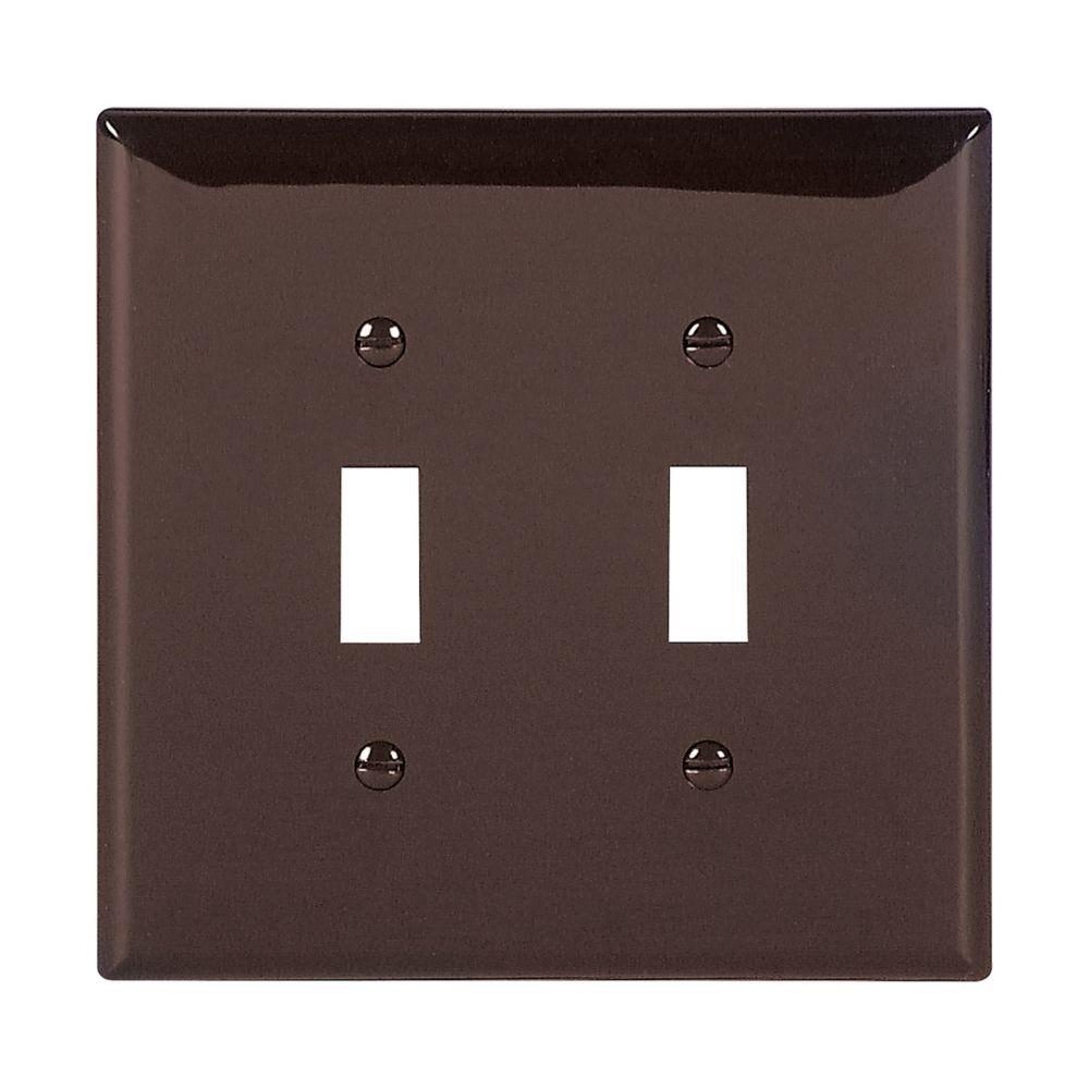 Wallplate 2G Toggle Poly Mid BR
