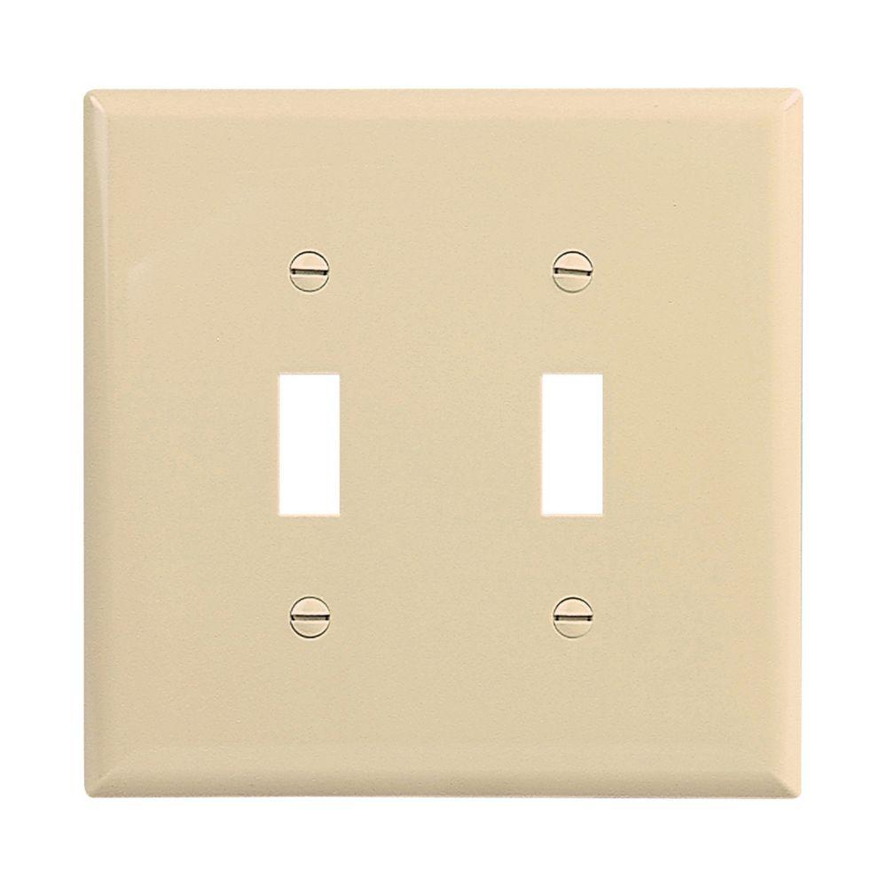 Wallplate 2G Toggle Poly Mid IV