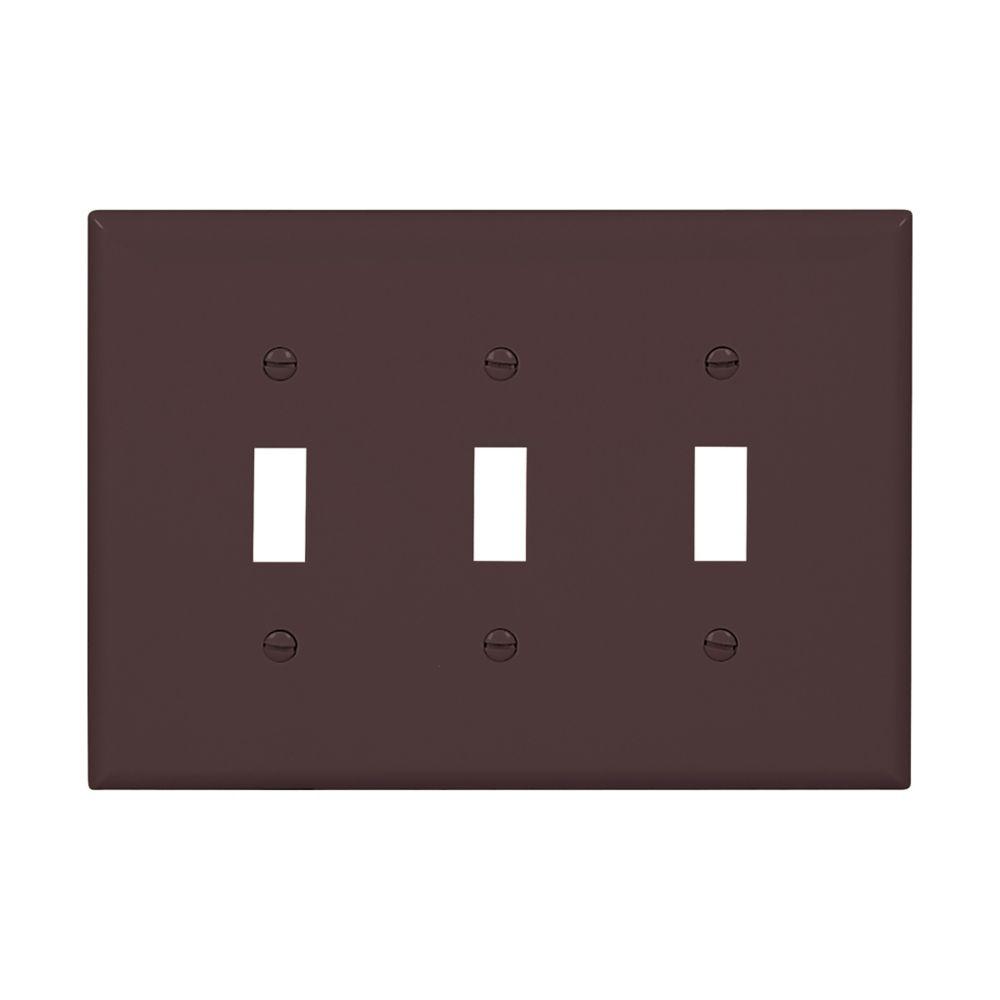 Wallplate 3G Toggle Poly Mid BR