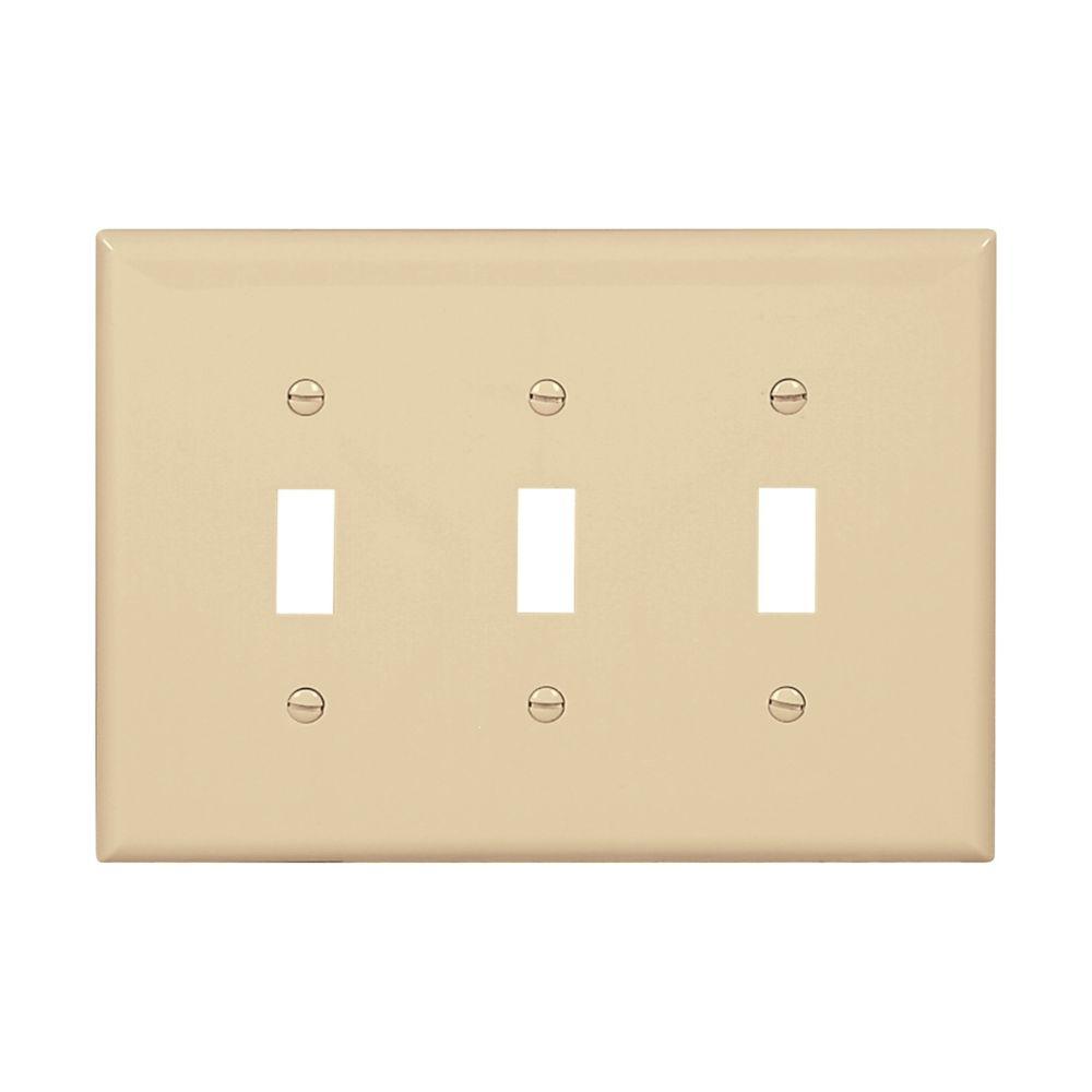 Wallplate 3G Toggle Poly Mid IV