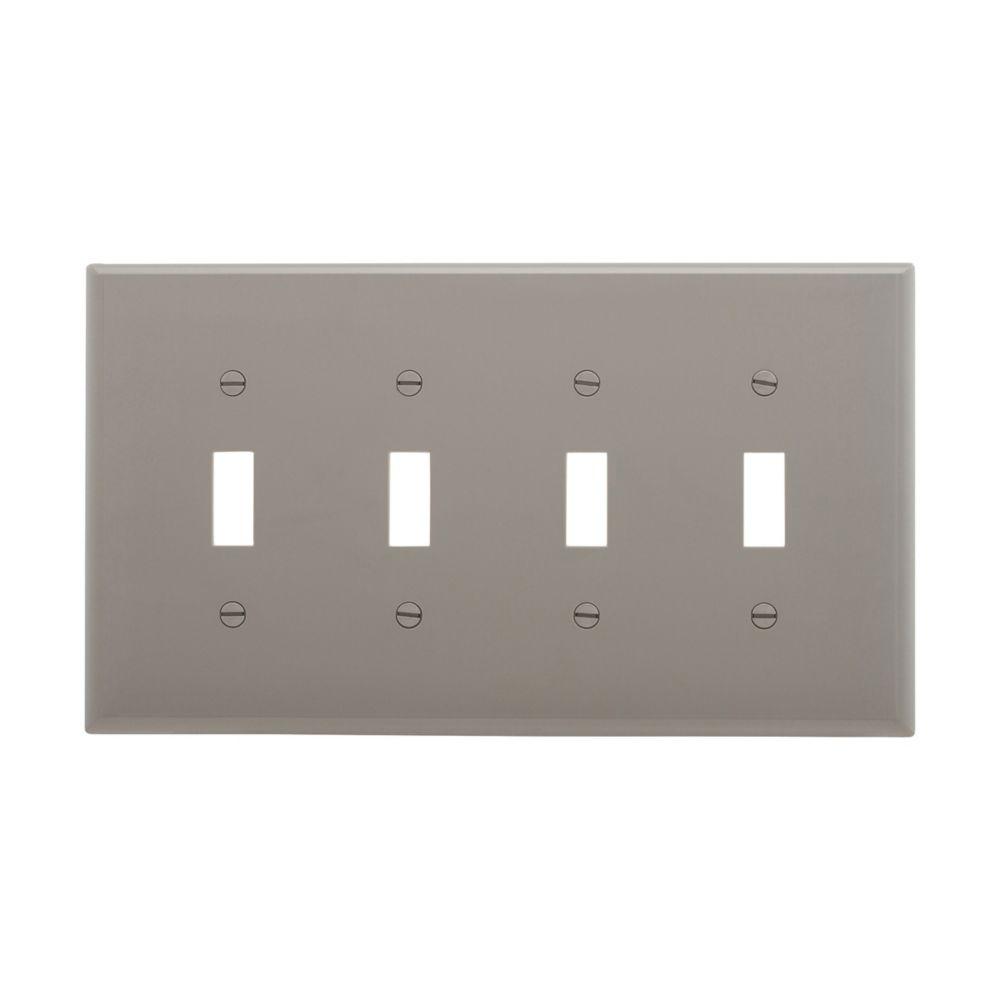 Wallplate 4G Toggle Poly Mid GY
