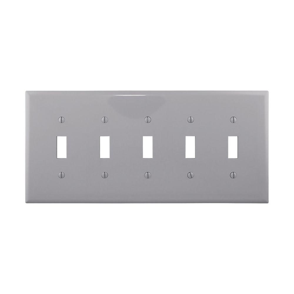 Wallplate 5G Toggle Poly Mid GY