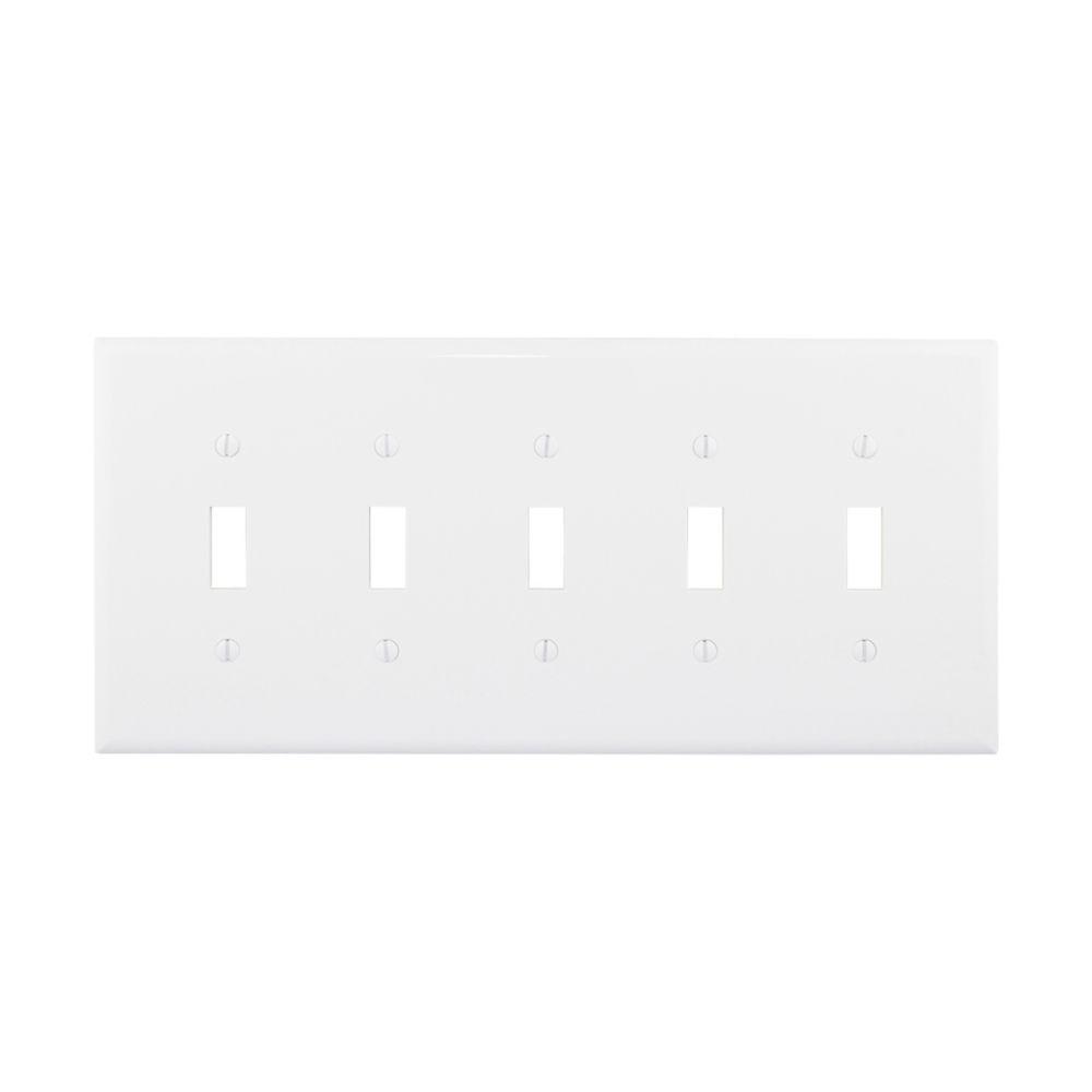 Wallplate 5G Toggle Poly Mid WH