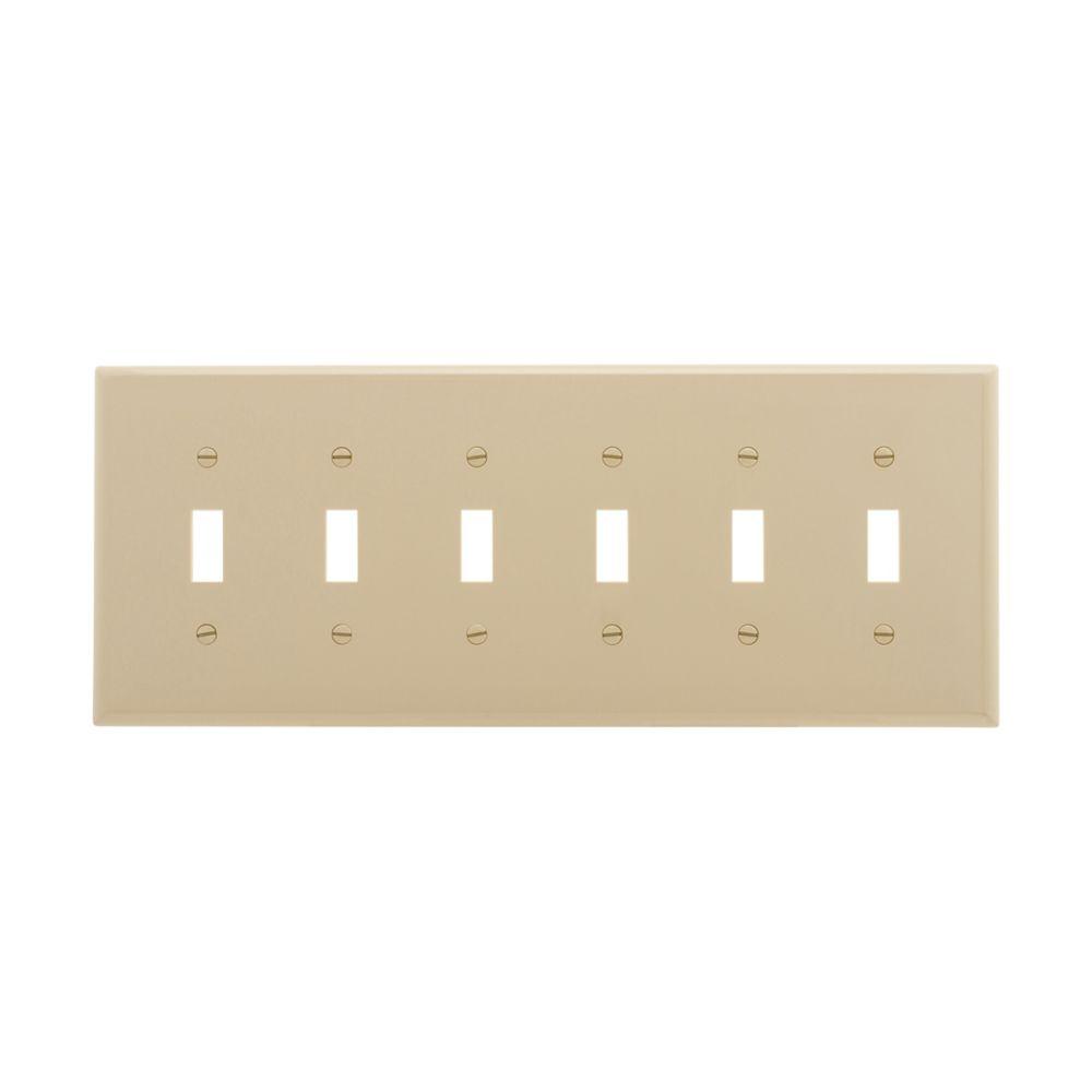 Wallplate 6G Toggle Poly Mid LA