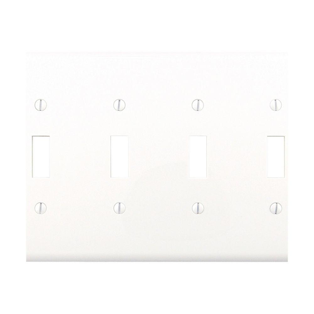 Wallplate 6G Toggle Poly Mid WH